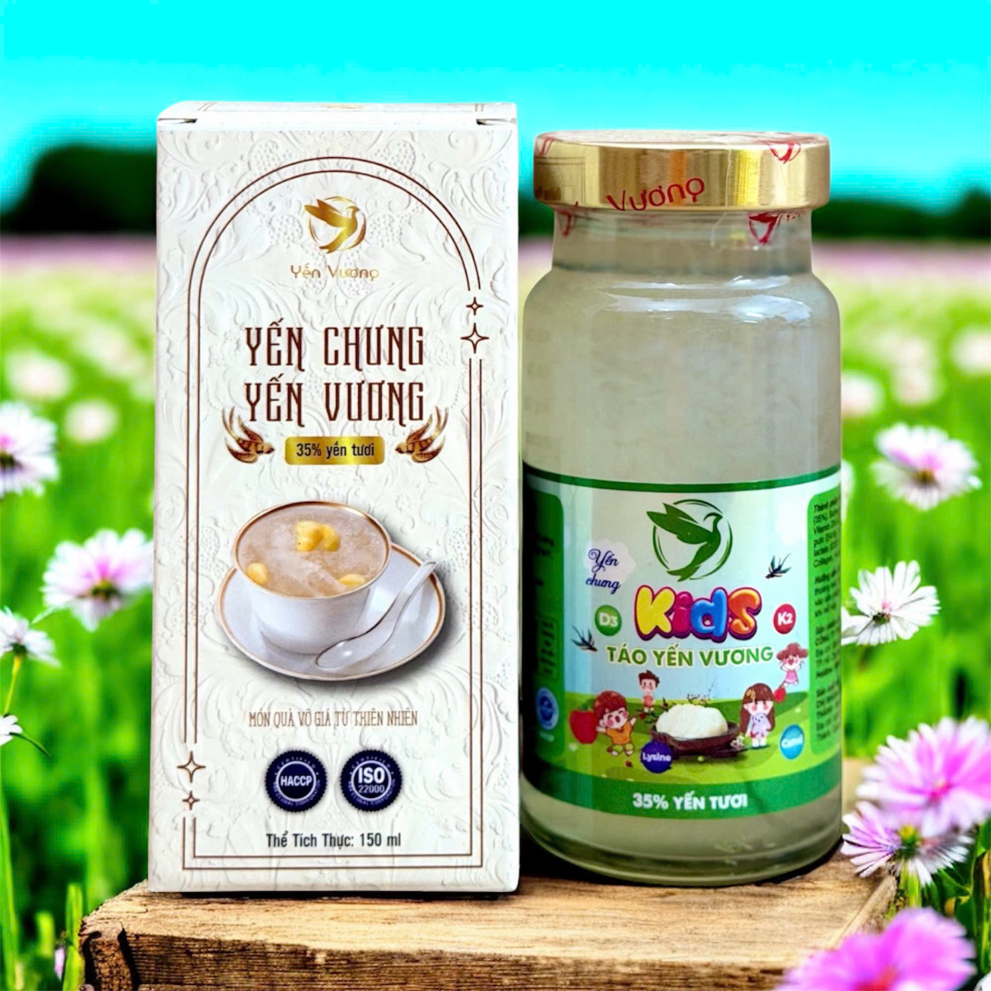 Hũ yến Vương 140ml có hộp Kids Táo